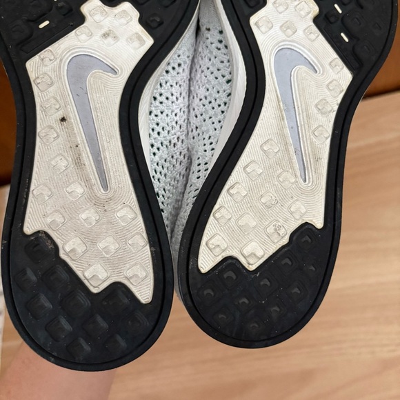 NIKE x COMME DES GARCONS sz 7 Flyknit White Racer 2017 Black Bow 526628 - Picture 12 of 14